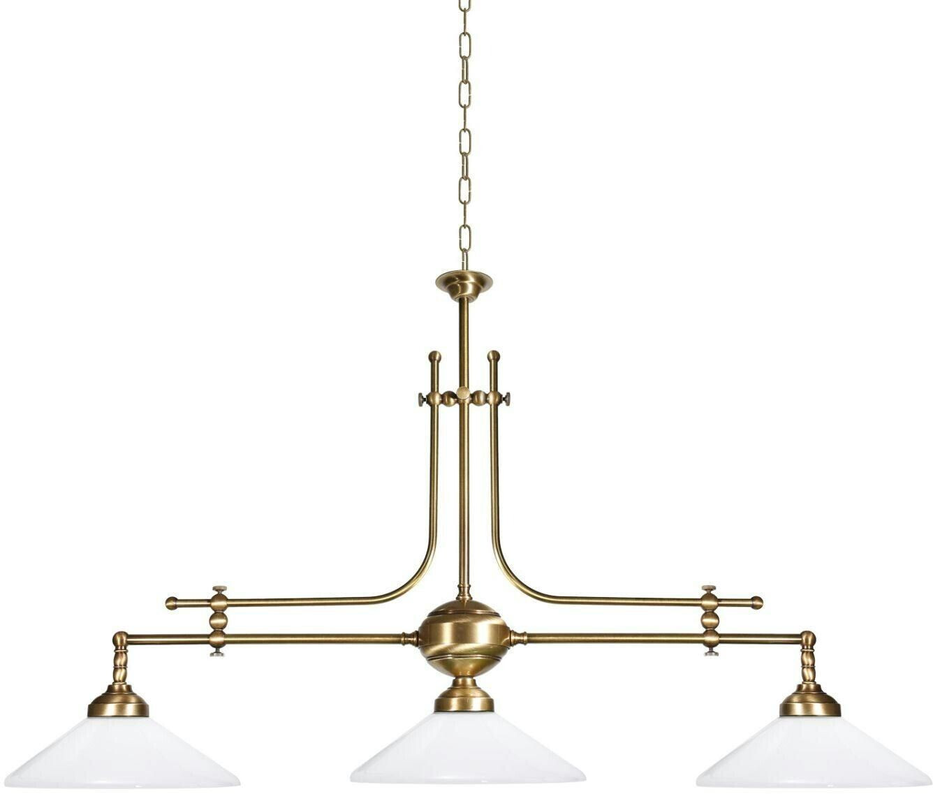 Licht-Erlebnisse Art Nouveau professional pool table lamp E27 white dining room - light shiny bronze, white
