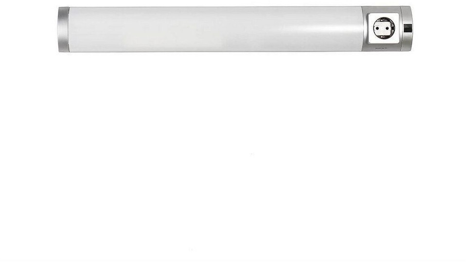 Licht-Erlebnisse LED under-cabinet lamp with socket low-glare 67 cm long kitchen bathroom - silver