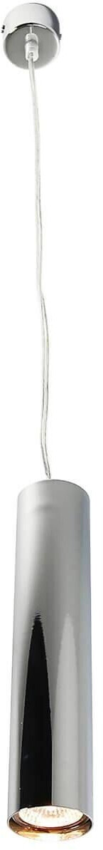 Licht-Erlebnisse Modern Hanging lamp in chrome metal round Ø5.5cm GU10 - chrome