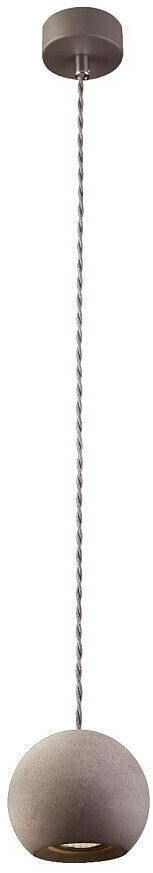 Licht-Erlebnisse Pendant light concrete ball shade ø 13 cm GU10 dining room kitchen hanging lamp - grey