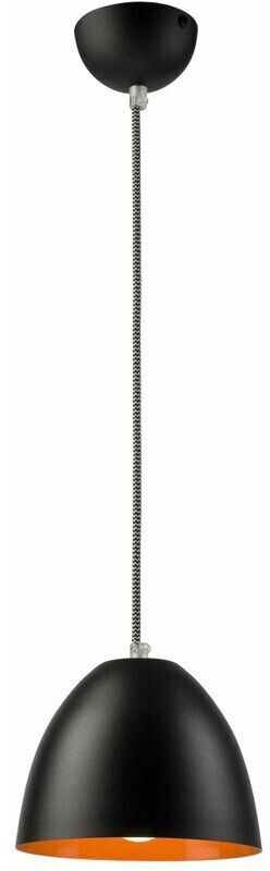 Licht-Erlebnisse Pendant lamp E27 black metal retro hanging lamp