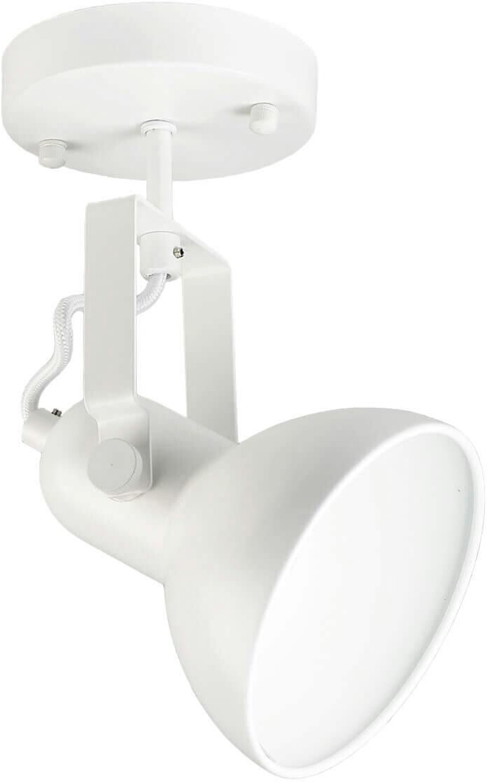 Licht-Erlebnisse Retro ceiling spotlight white living room ceiling lamp DALLAS