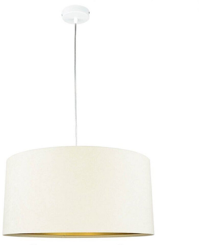 Licht-Erlebnisse Retro hanging lamp round lamp for dining table cream gold - white, cream, gold