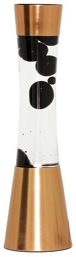 Licht-Erlebnisse Retro lava lamp 39cm in copper black sandro - copper, clear, black
