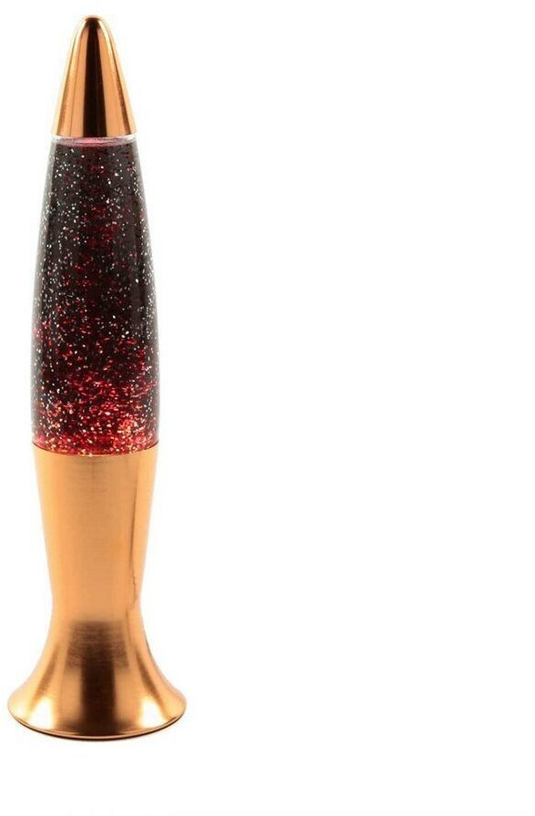 Licht-Erlebnisse Retro lava lamp black glitter copper table lamp - copper, black glitter