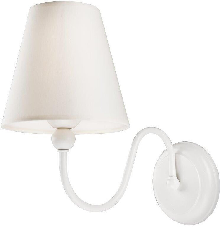 Licht-Erlebnisse Romantic wall lamp white fabric shade country house style bedroom - white