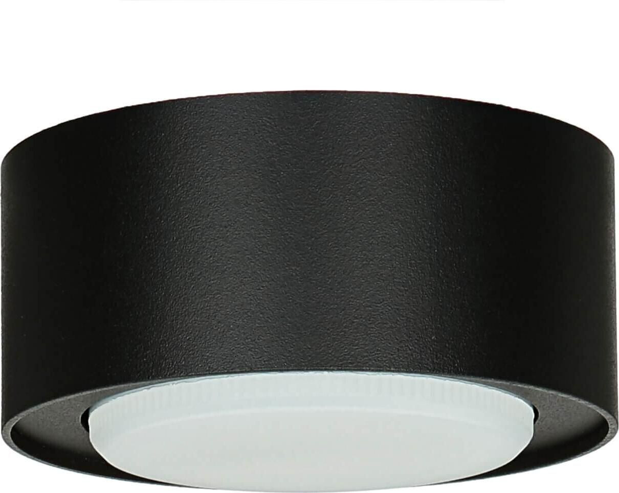 Licht-Erlebnisse Round ceiling lamp spot metal Ø10cm black - black