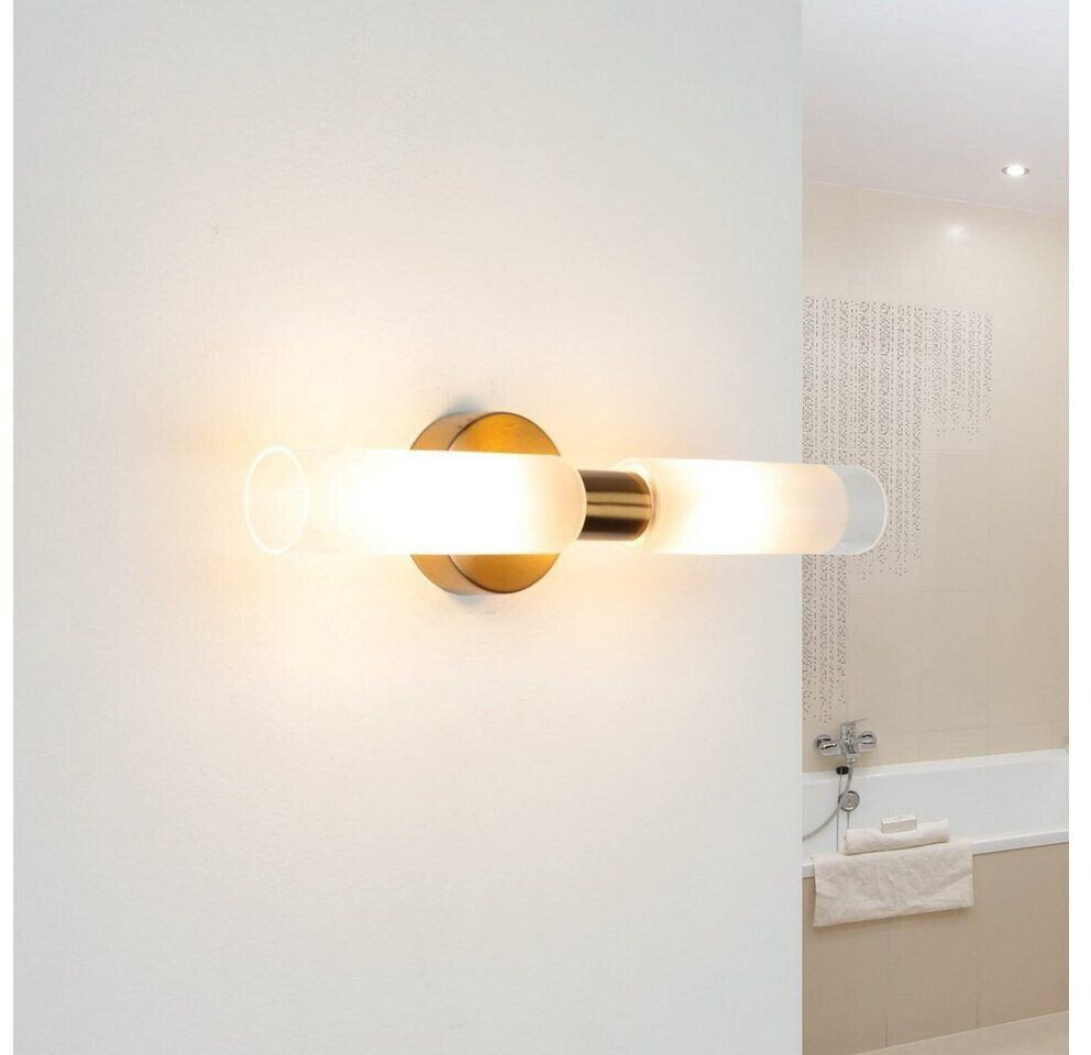 Licht-Erlebnisse Mirror light bathroom wall light in brass - brass