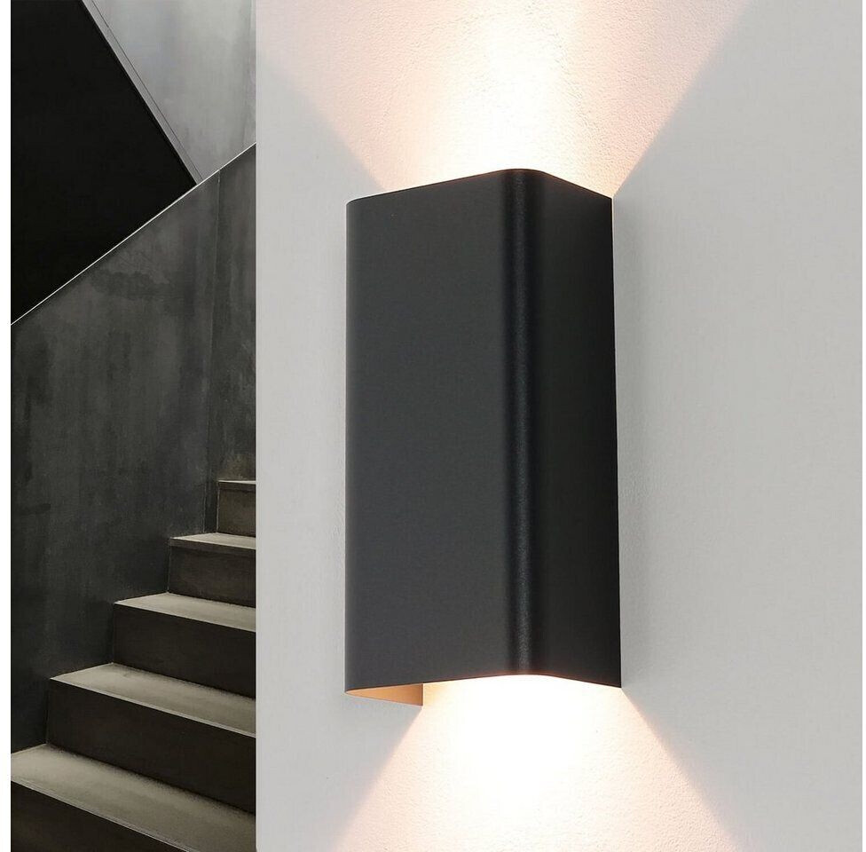 Licht-Erlebnisse Up down wall lamp bergen in graphite 2-flmg up down - graphite