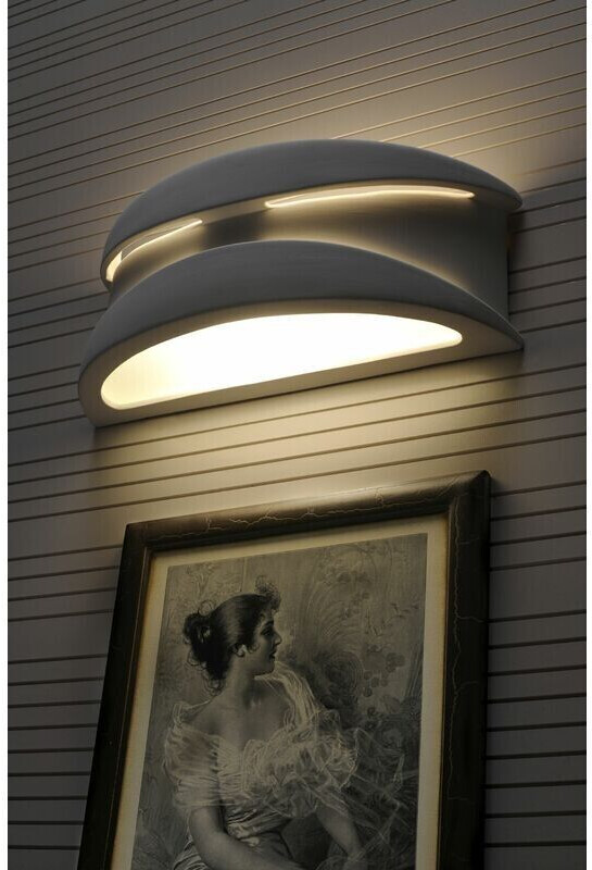 Licht-Erlebnisse Wall lamp E27 white plaster modern wall lamp - white