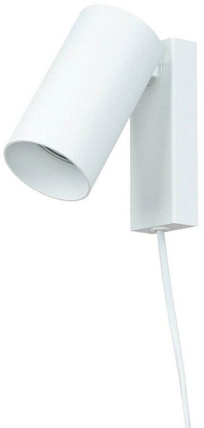 Licht-Erlebnisse Wall lamp with switch cable white adjustable modern GU10 spot wall lamp reading lamp bed sofa - white