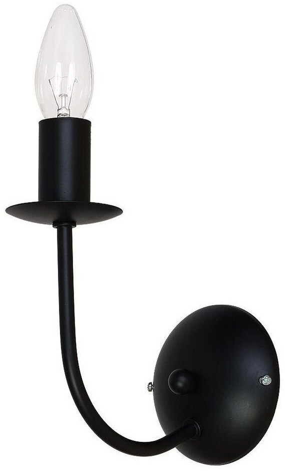 Licht-Erlebnisse Wall lamp black metal rustic E14 wall light inside hallway living room