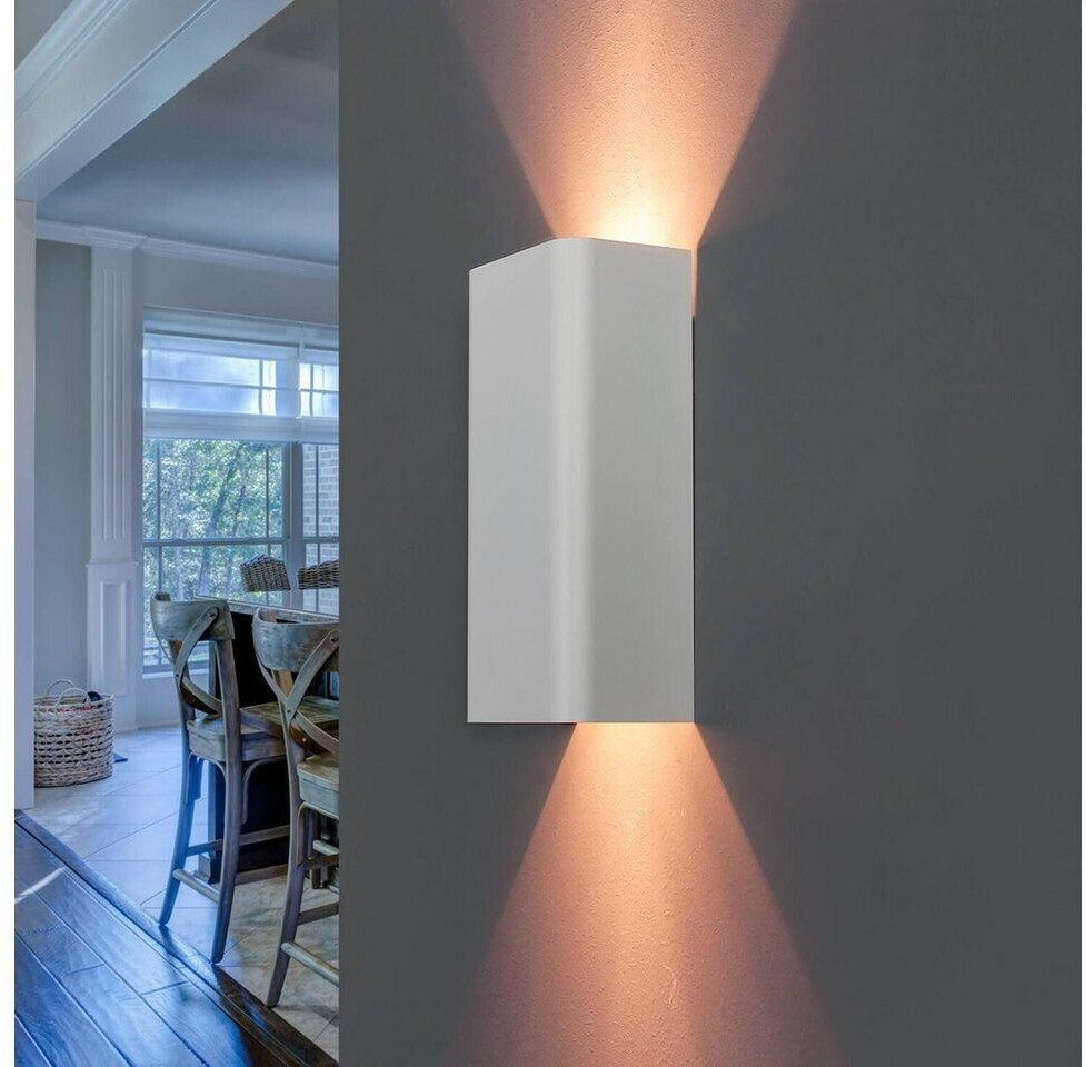 Licht-Erlebnisse Wall light bergen in white up & down 2-flmg GU10 - white