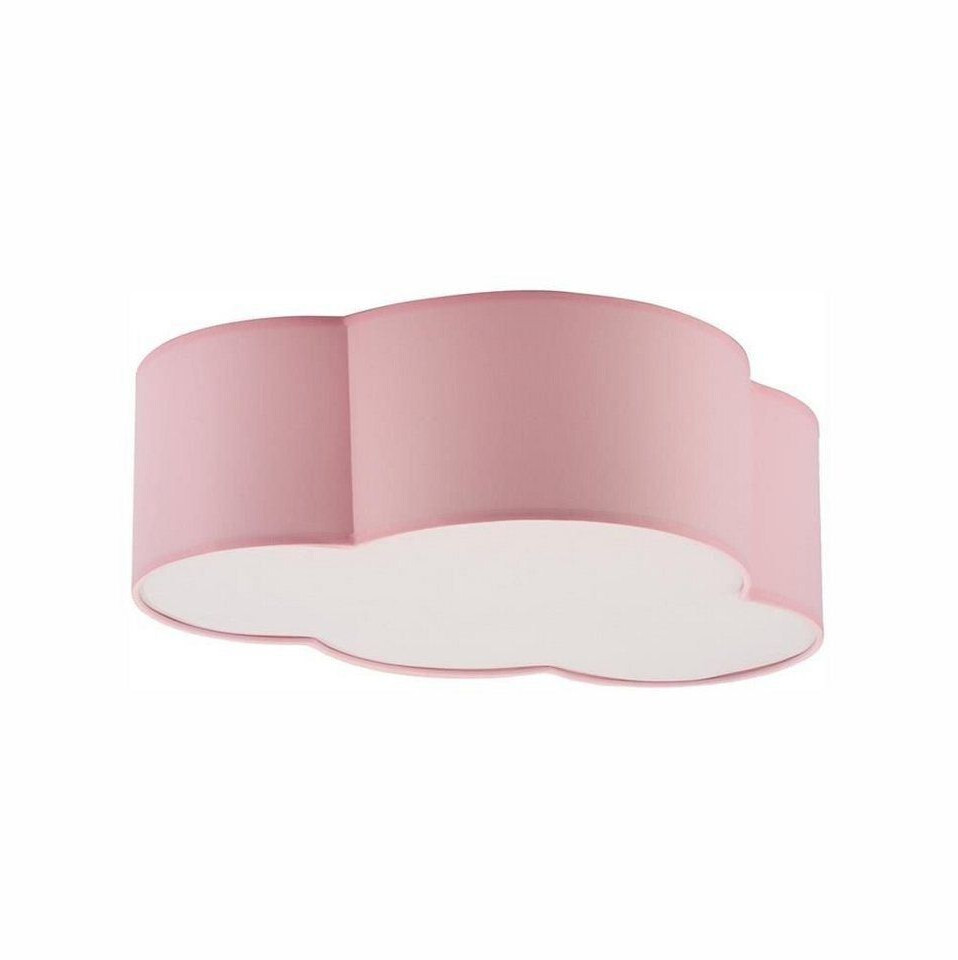 Licht-Erlebnisse Cloud lamp pink W: 41 cm fabric 3x E27 ceiling light children's room