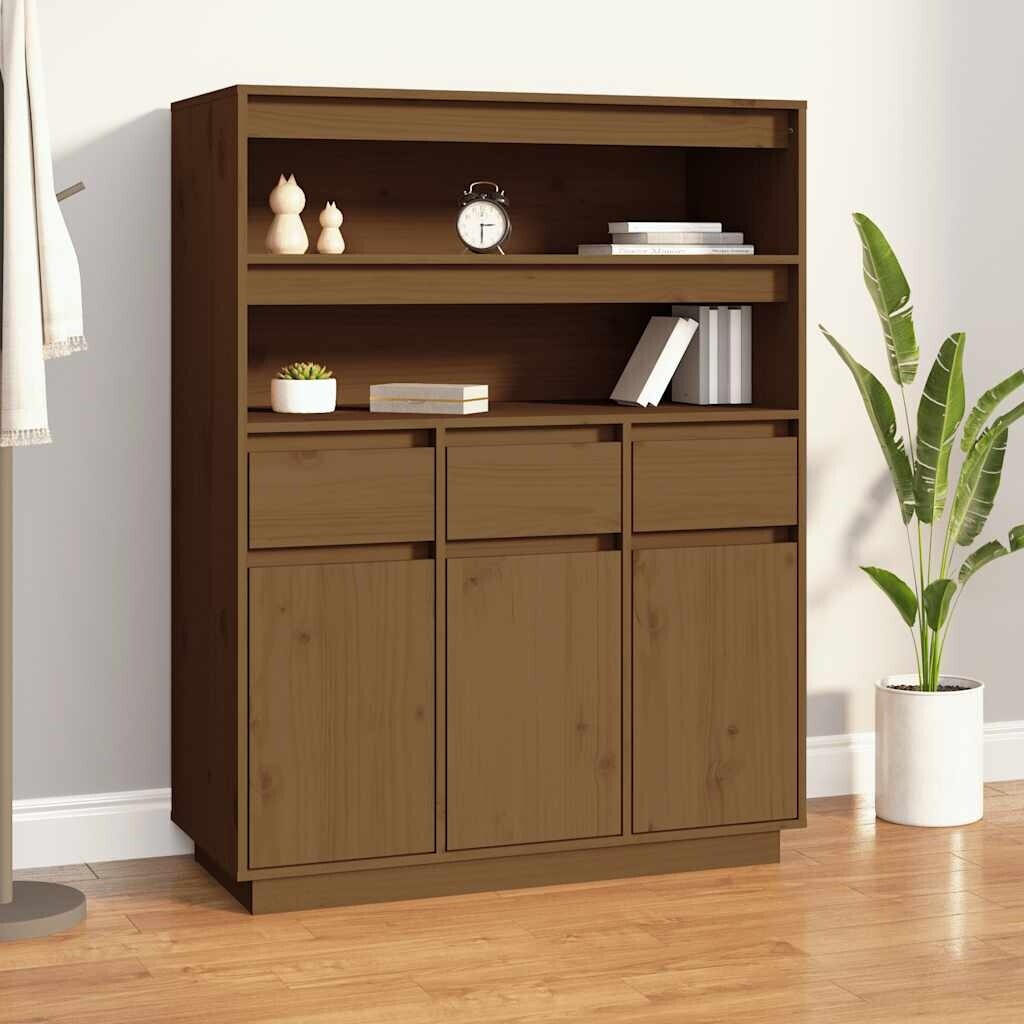 vidaXL Highboard solid pine wood 89x116.5cm (818218)