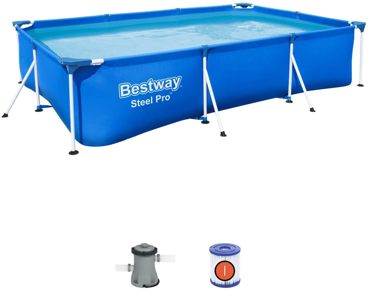 Bestway Steel Pro Pool Set 300 x 201 x 66 cm dark blue (56411)