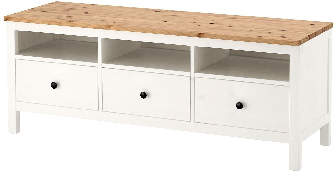 IKEA HEMNES TV Bench, 148 x 47 x 57 cm, Stained White : Amazon.de: Home &  Kitchen