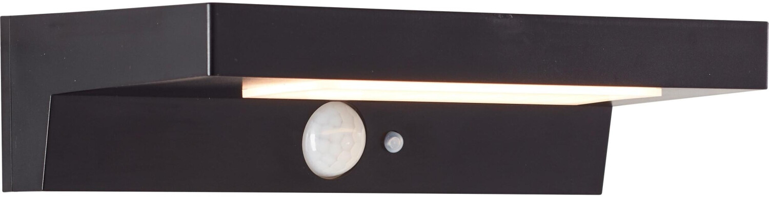 Brilliant Garvina G40405/06 solar outdoor wall light with motion detector 3W warm white black