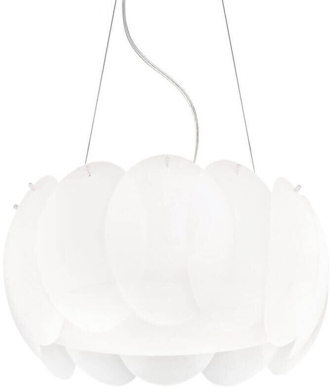 IDEAL LUX OVALINO pendant light E27 5-way ⌀440mm dimmable white 074139