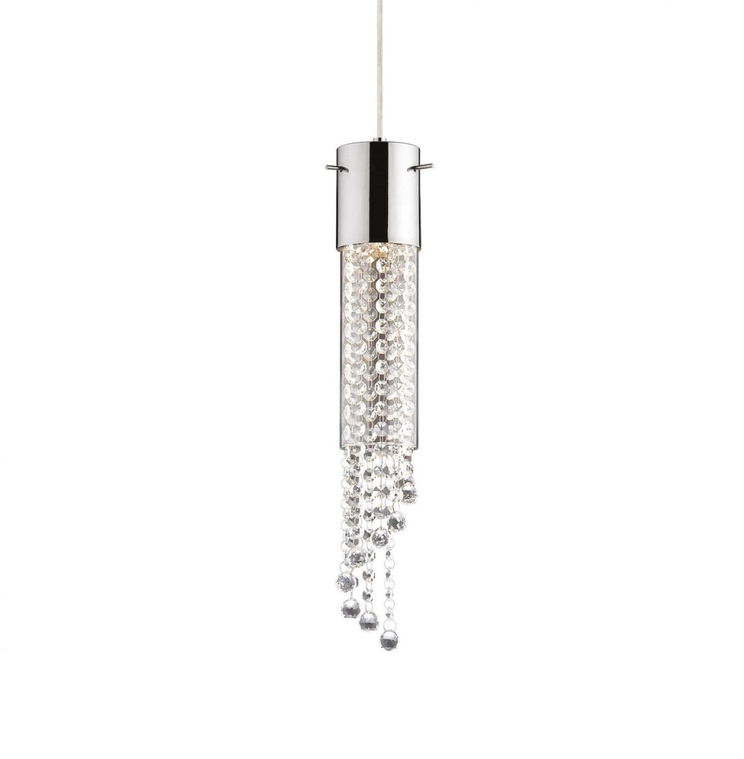 IDEAL LUX GOCCE GU10 pendant light ⌀90mm dimmable chrome warm white 089669