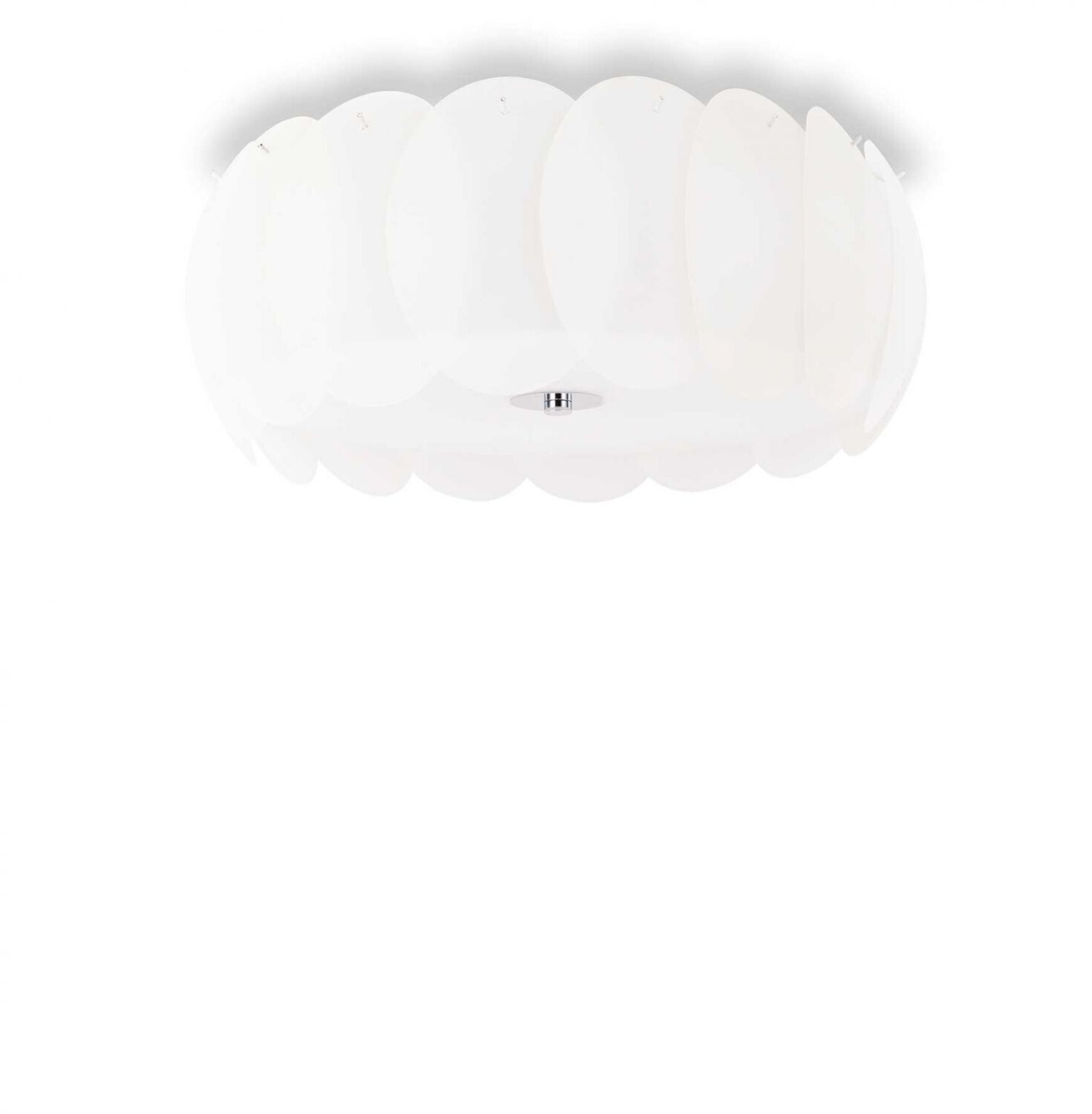 IDEAL LUX OVALINO ceiling light E27 8-way ⌀520mm dimmable white 094014