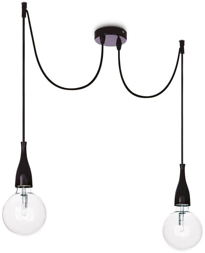 IDEAL LUX MINIMAL E27 pendant light 2x 2x8W dimmable black warm white 112671