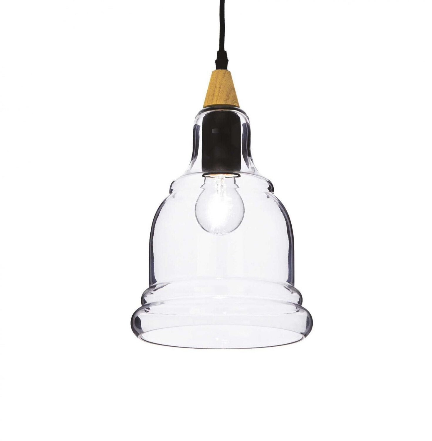 IDEAL LUX GRETEL pendant light E27 ⌀200mm dimmable black 122564
