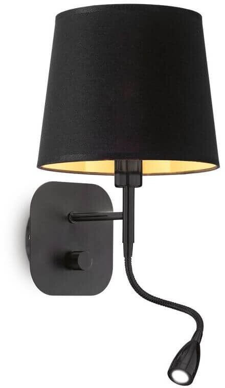 IDEAL LUX NORDIK E14/LED wall light 1+1x ⌀180mm black warm white 158242