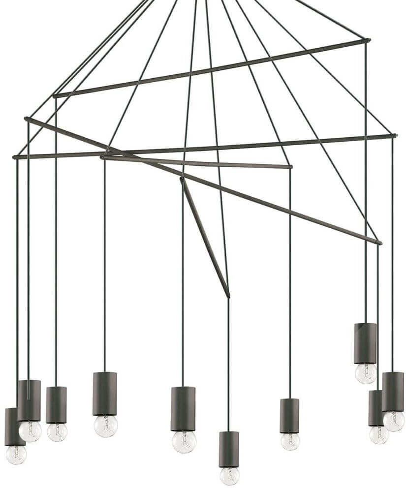 IDEAL LUX POP pendant light E27 10-way ⌀900mm dimmable black 158860