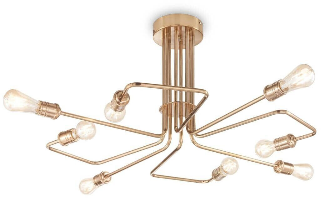 IDEAL LUX TRIUMPH ceiling light E27 8-way ⌀920mm dimmable brass 160313
