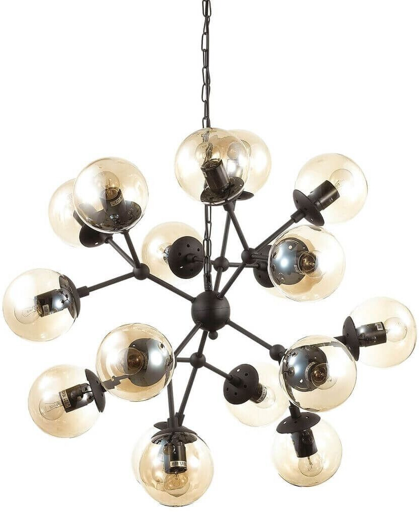 IDEAL LUX KEPLER pendant light E27 18-way ⌀690mm dimmable black 162478