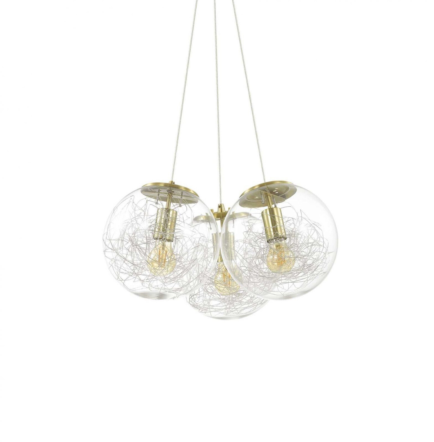 IDEAL LUX MAPA SAT pendant light E27 3-way ⌀550mm dimmable brass 175973