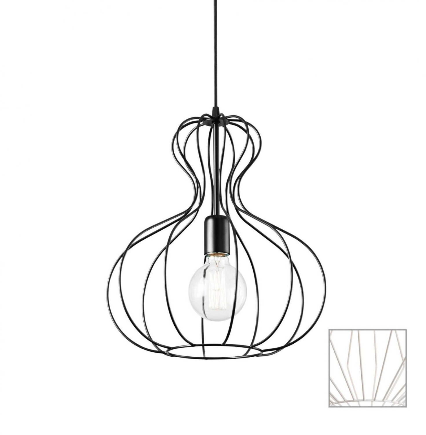 IDEAL LUX AMPOLLA pendant light E27 ⌀350mm dimmable white 194295
