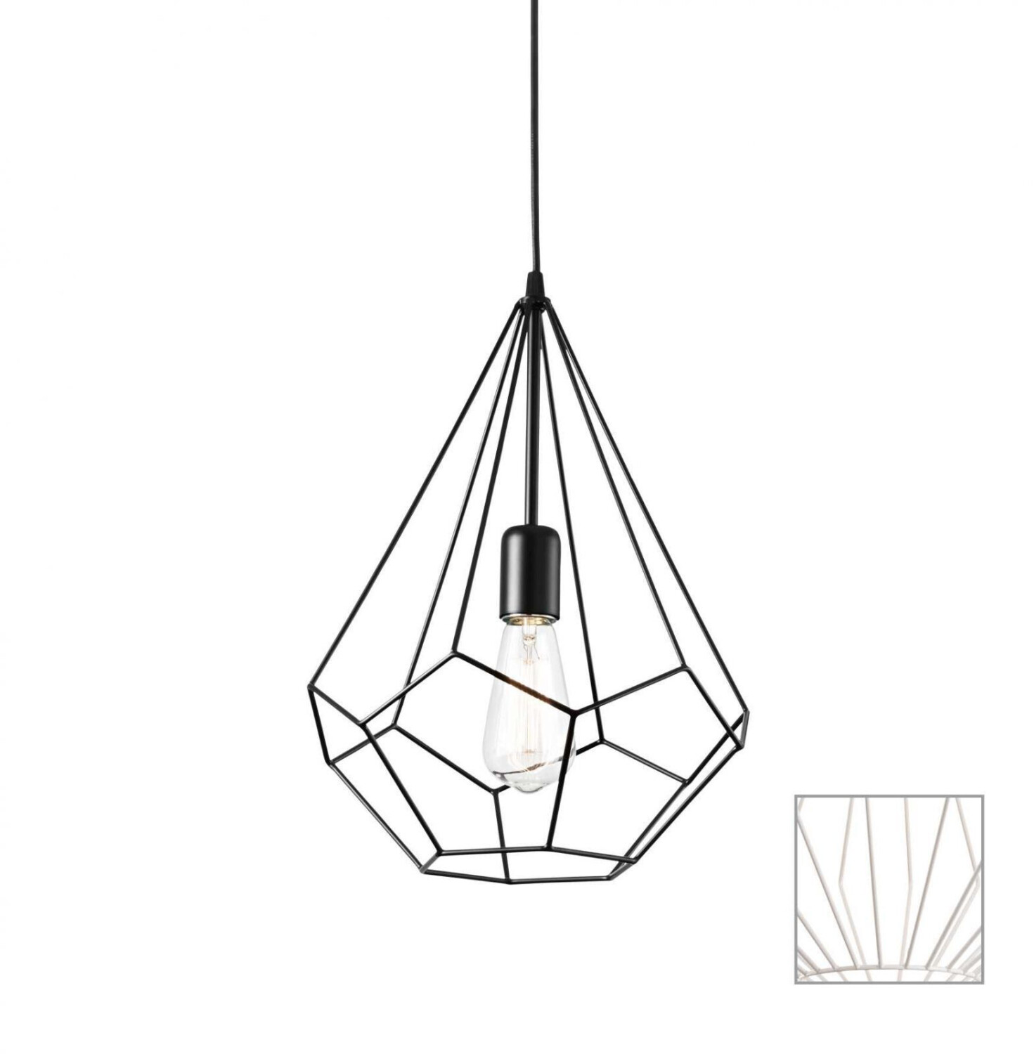 IDEAL LUX AMPOLLA pendant light E27 ⌀300mm dimmable white 200897