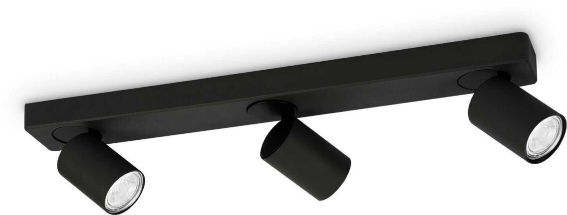 IDEAL LUX RUDY GU10 ceiling light 3x dimmable black warm white 229058