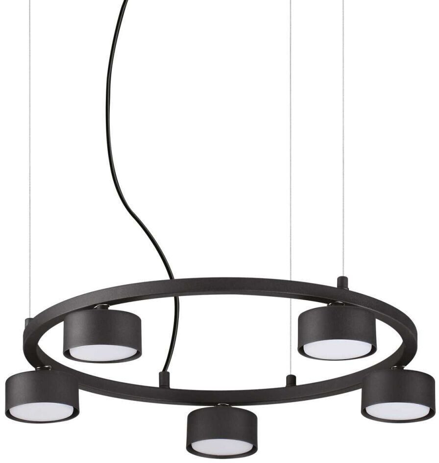 IDEAL LUX MINOR GX53 pendant light 5x ⌀500mm dimmable black warm white 235516