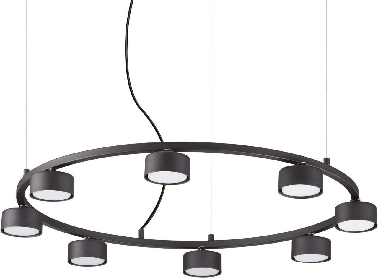 IDEAL LUX MINOR GX53 pendant light 8x ⌀765mm dimmable black warm white 235547