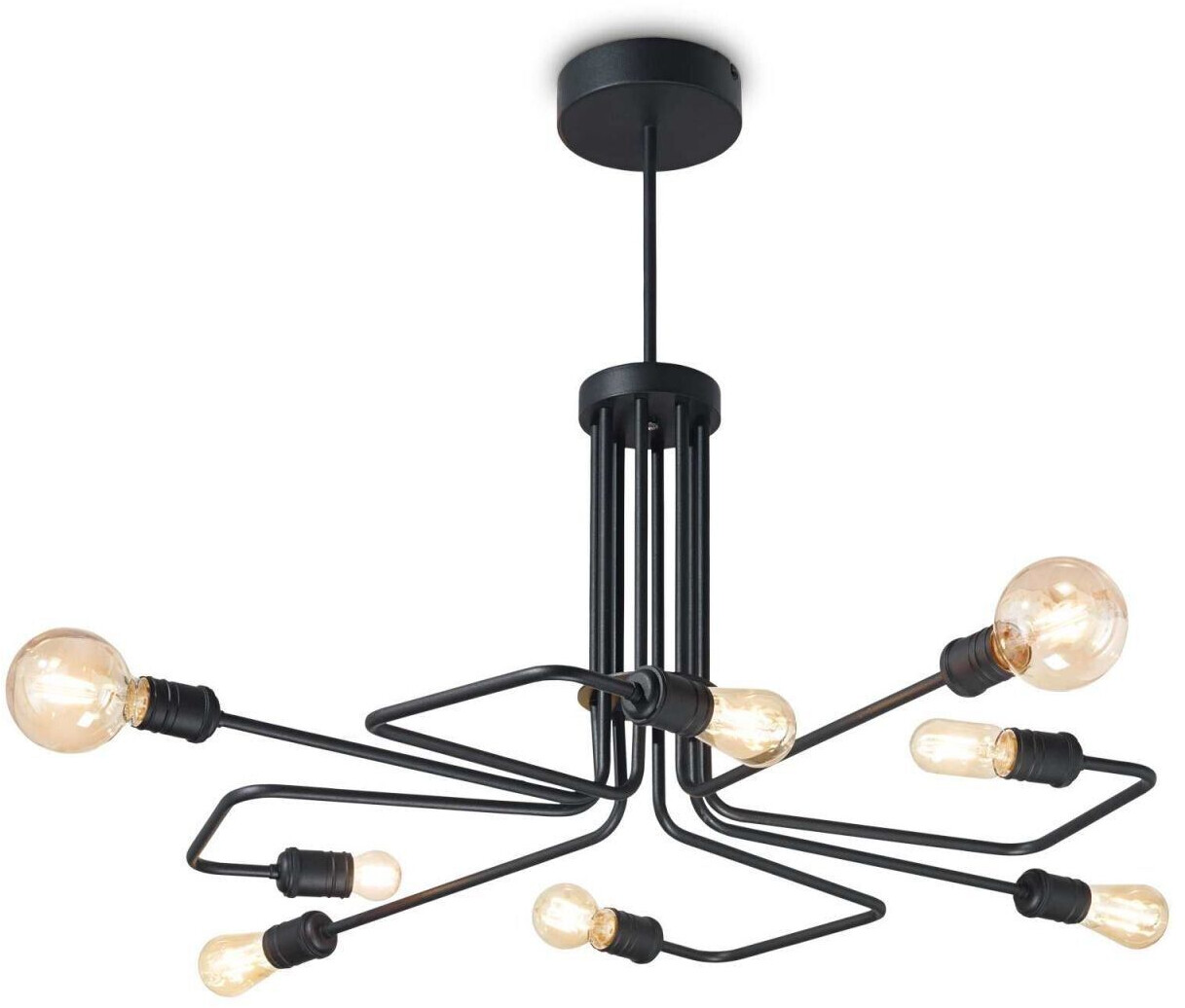 IDEAL LUX TRIUMPH pendant light E27 8-way ⌀920mm dimmable black 242347