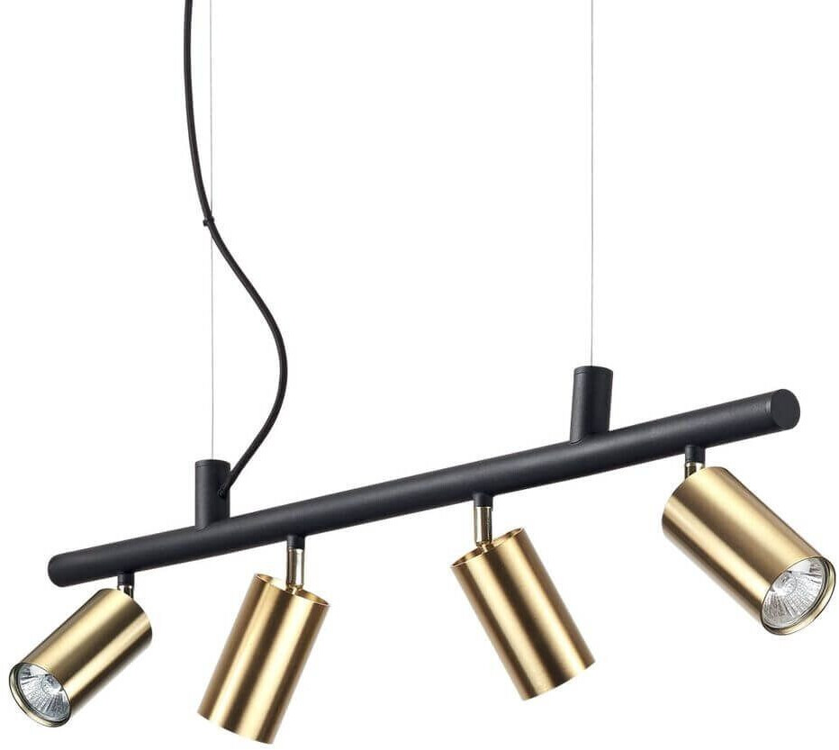 IDEAL LUX DYNAMITE GU10 pendant light 4x dimmable brass warm white 244624