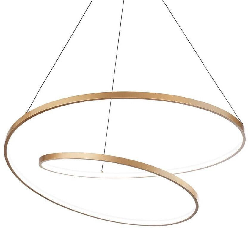IDEAL LUX OZ LED pendant light 48W ⌀600mm brass warm white 269443
