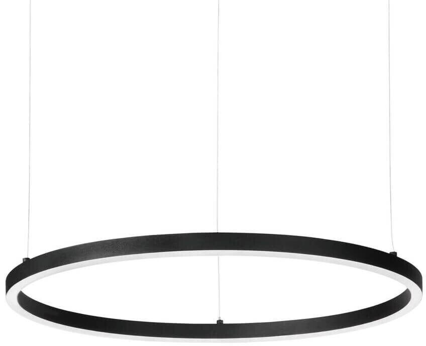IDEAL LUX ORACLE SLIM LED pendant light 39W ⌀700mm dimmable black warm white 304397