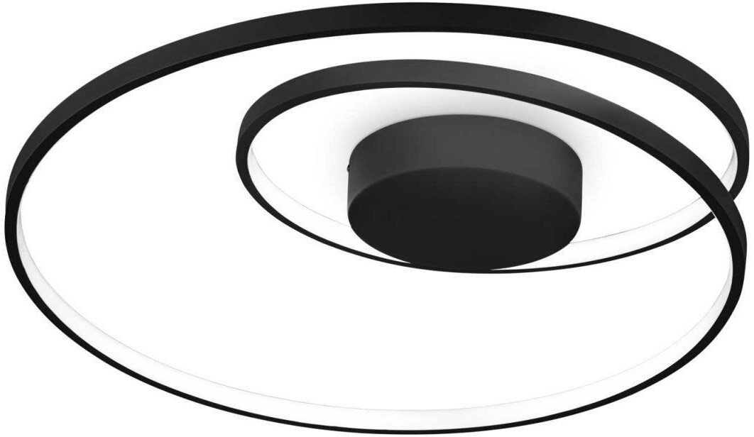 IDEAL LUX OZ LED ceiling light 48W ⌀600mm dimmable Black warm white 304526