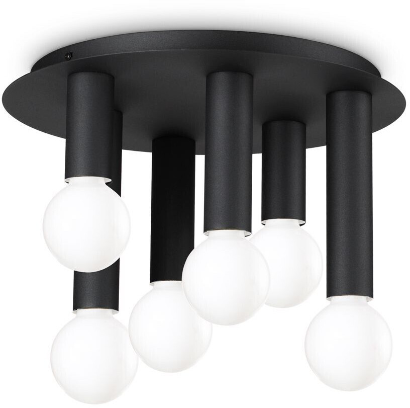 IDEAL LUX PETIT ceiling light E27 6-way ⌀400mm dimmable black 327976