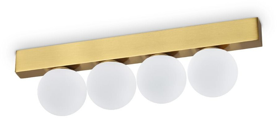 IDEAL LUX PING PONG LED ceiling light 4x 4x12W brass warm white 328249