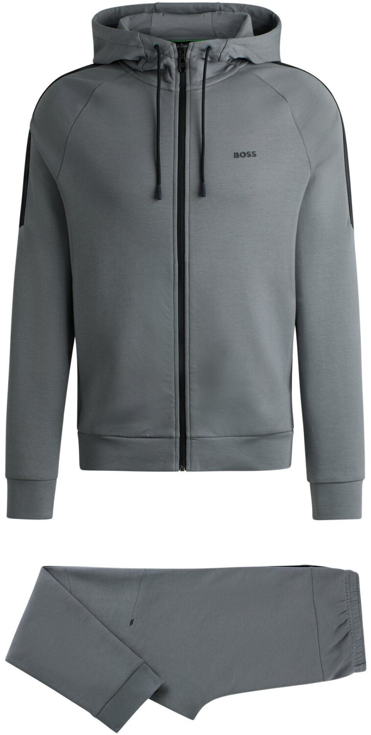 Black and grey hugo boss tracksuit best sale