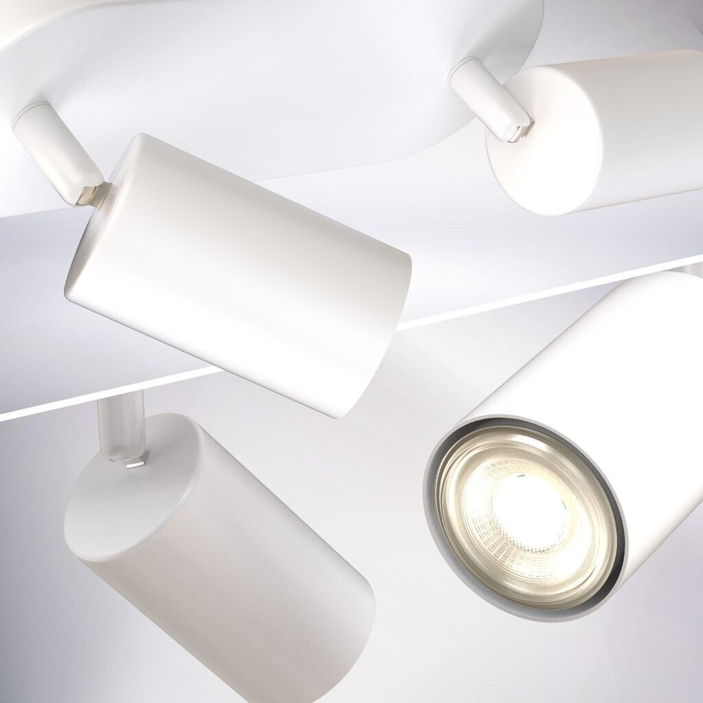 B.K.Licht Led Deckenleuchte Schwenkbar Retro Weiß GU10 Deckenlampe Flur Spot B K Licht