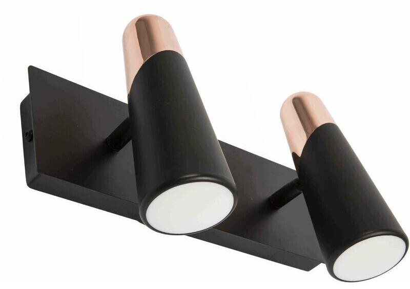 Faro Barcelona Lao - LED black and copper wall light 2 light