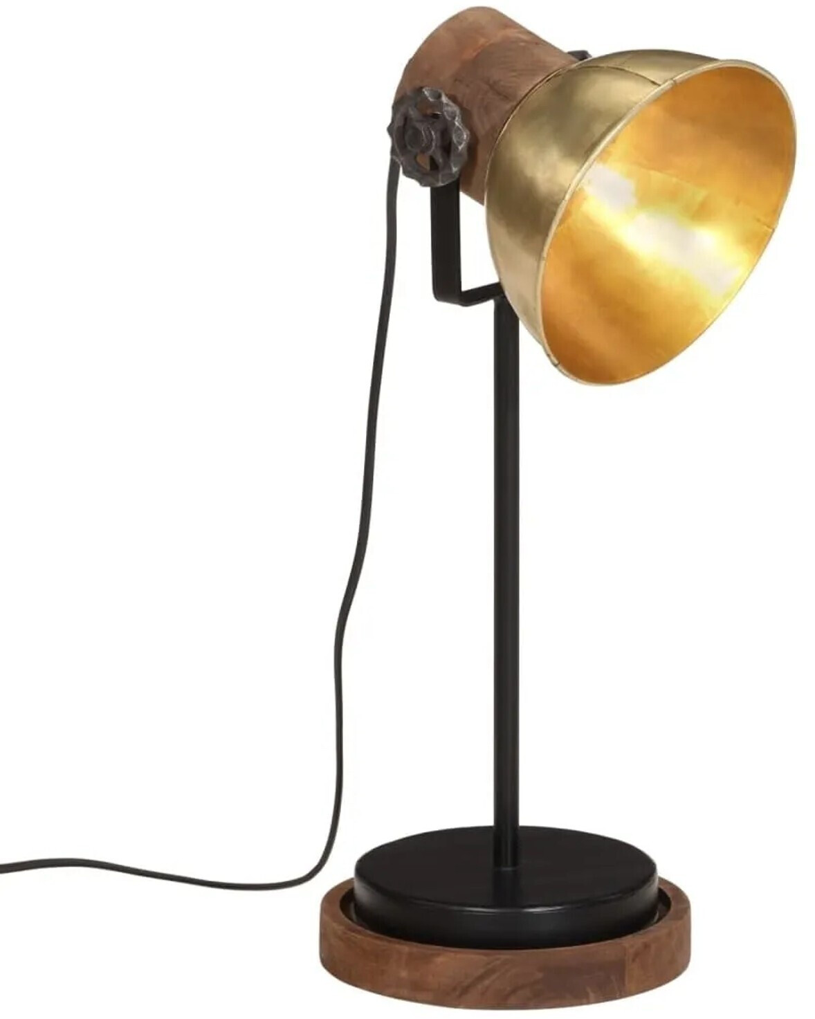 vidaXL Desk lamp 25 W antique brass 17x17x50 cm E27
