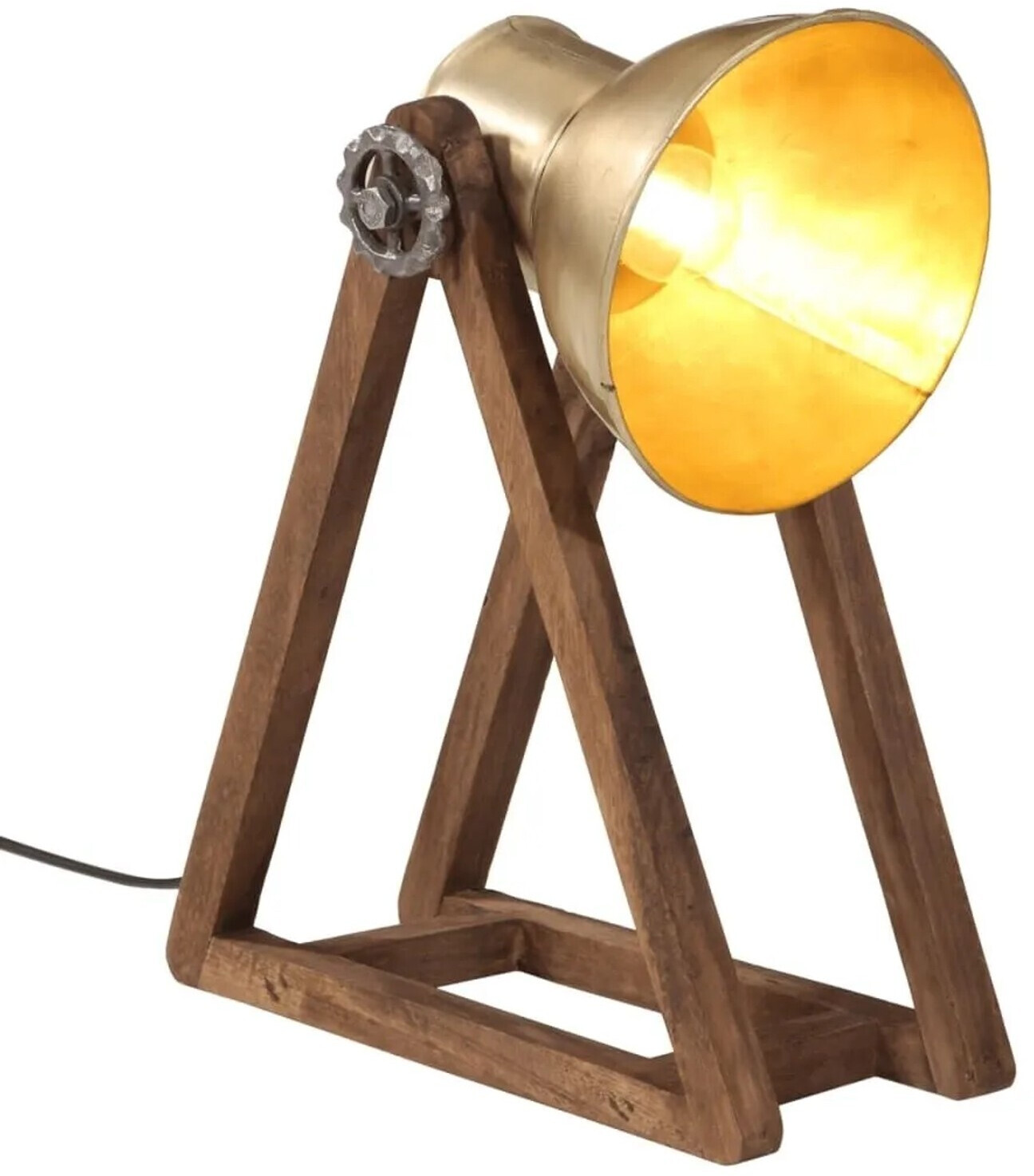 vidaXL Desk lamp 25 W Antique brass 30x17x40 cm E27