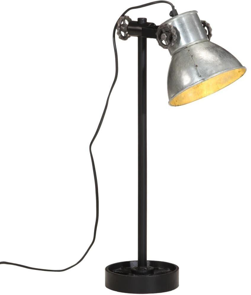 vidaXL Desk lamp 25 W vintage silver 15x15x55 cm E27